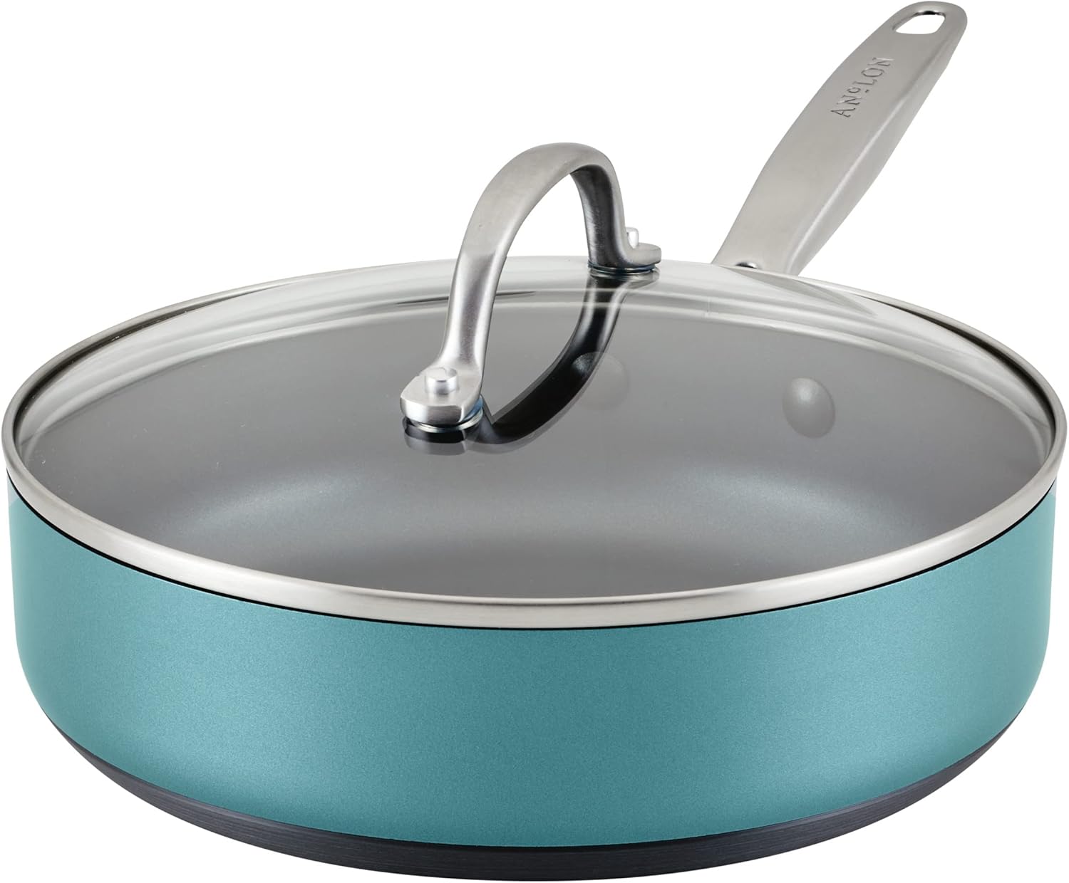 Anolon Achieve Hard Anodized Nonstick Cookware Pots and Pans Set, 9 Piece – Cream