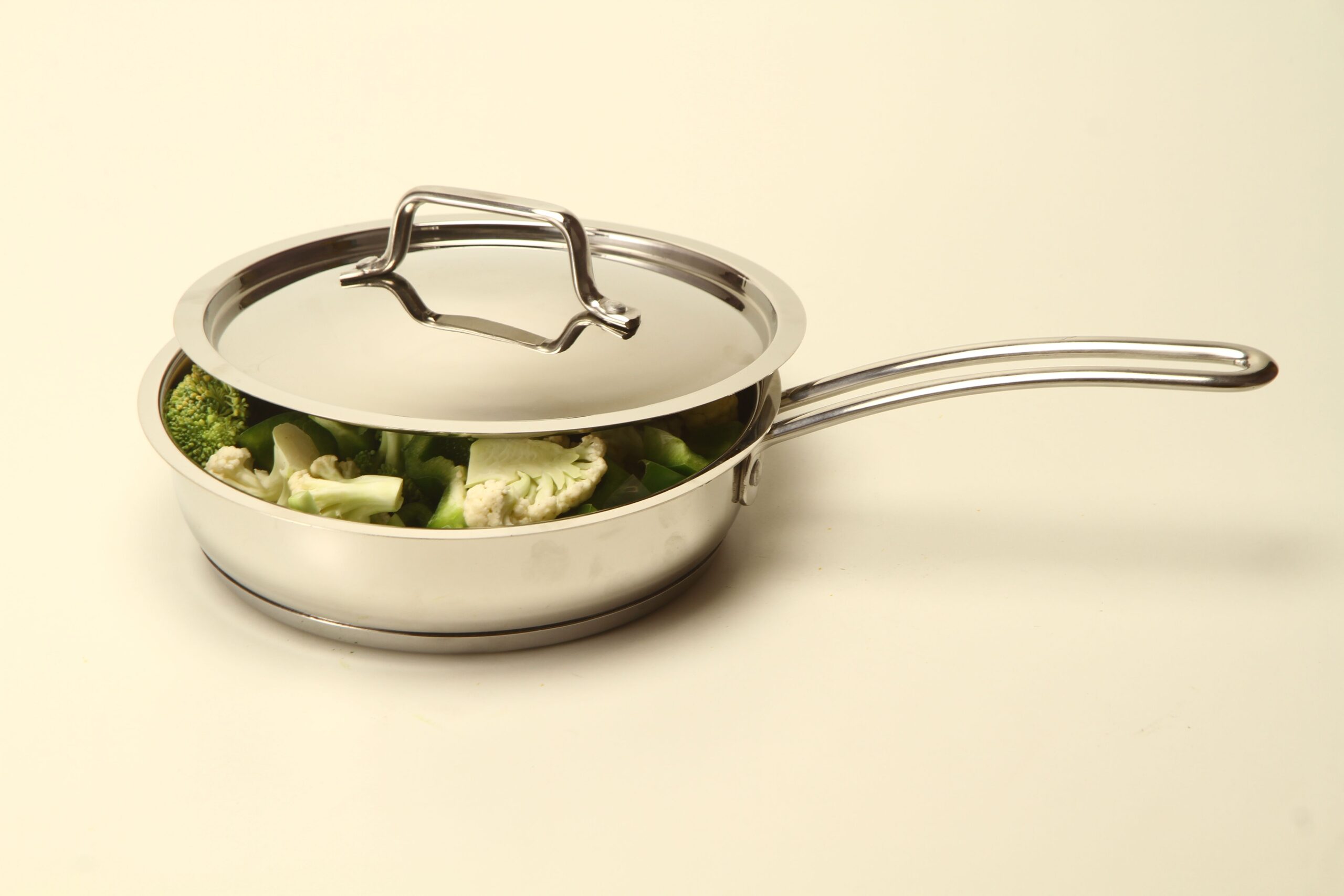 Bloomhouse 4-Piece Triply Stainless Steel Pots and Pans Cookware Set w/Non-Stick Non-Toxic Ceramic Interior and Ceramic Steamer Insert Bloomhouse 4-Piece Triply Stainless Steel Pots and Pans Cookware Set w/Non-Stick Non-Toxic Ceramic Interior and Ceramic Steamer Insert